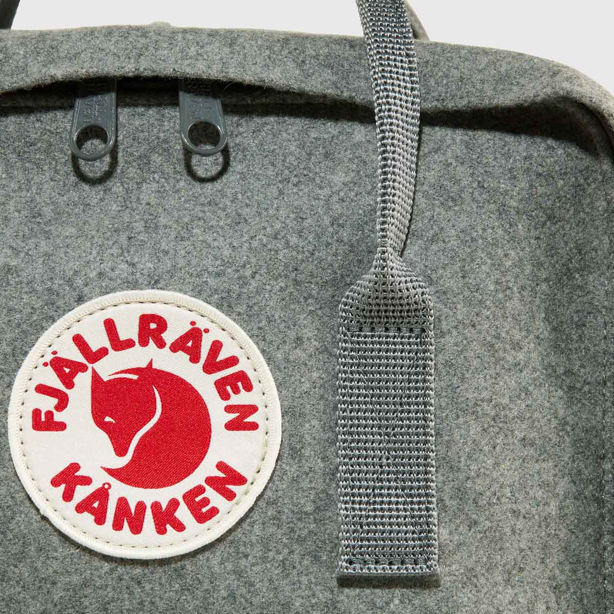 Kånken Re-Wool Laptop 15" computer backpack - Fjallraven recycled wool special edition Red/Black red and black patchwork