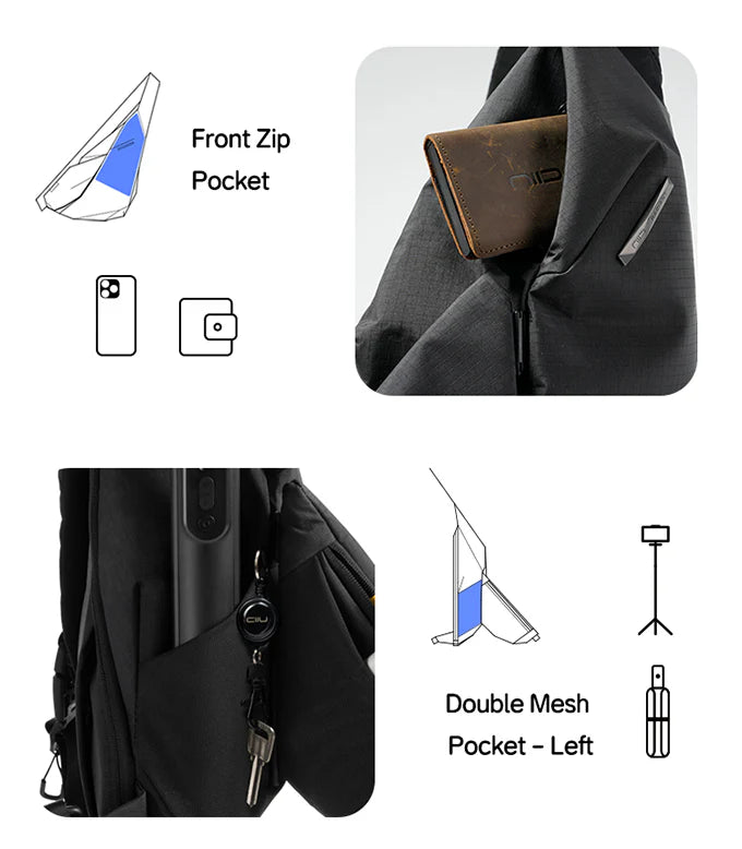 niid Radiant II Sling Bag R2 時尚隨身袋 二合一 單獨/合併使用