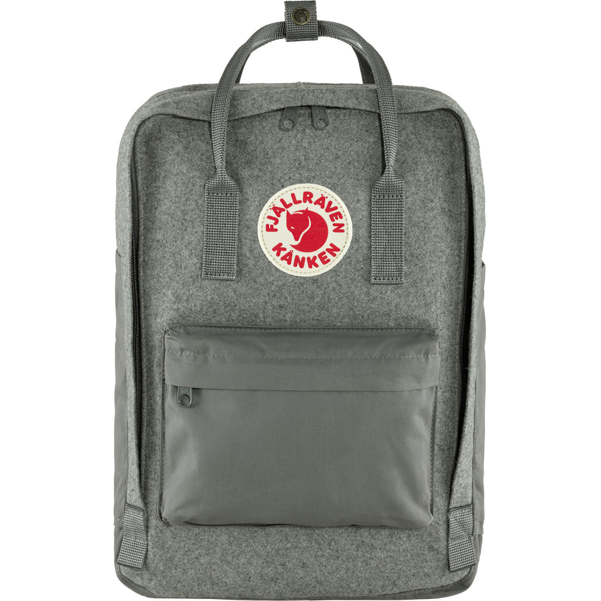 Kånken Re-Wool Laptop 15" computer backpack - Fjallraven recycled wool special edition Red/Black red and black patchwork