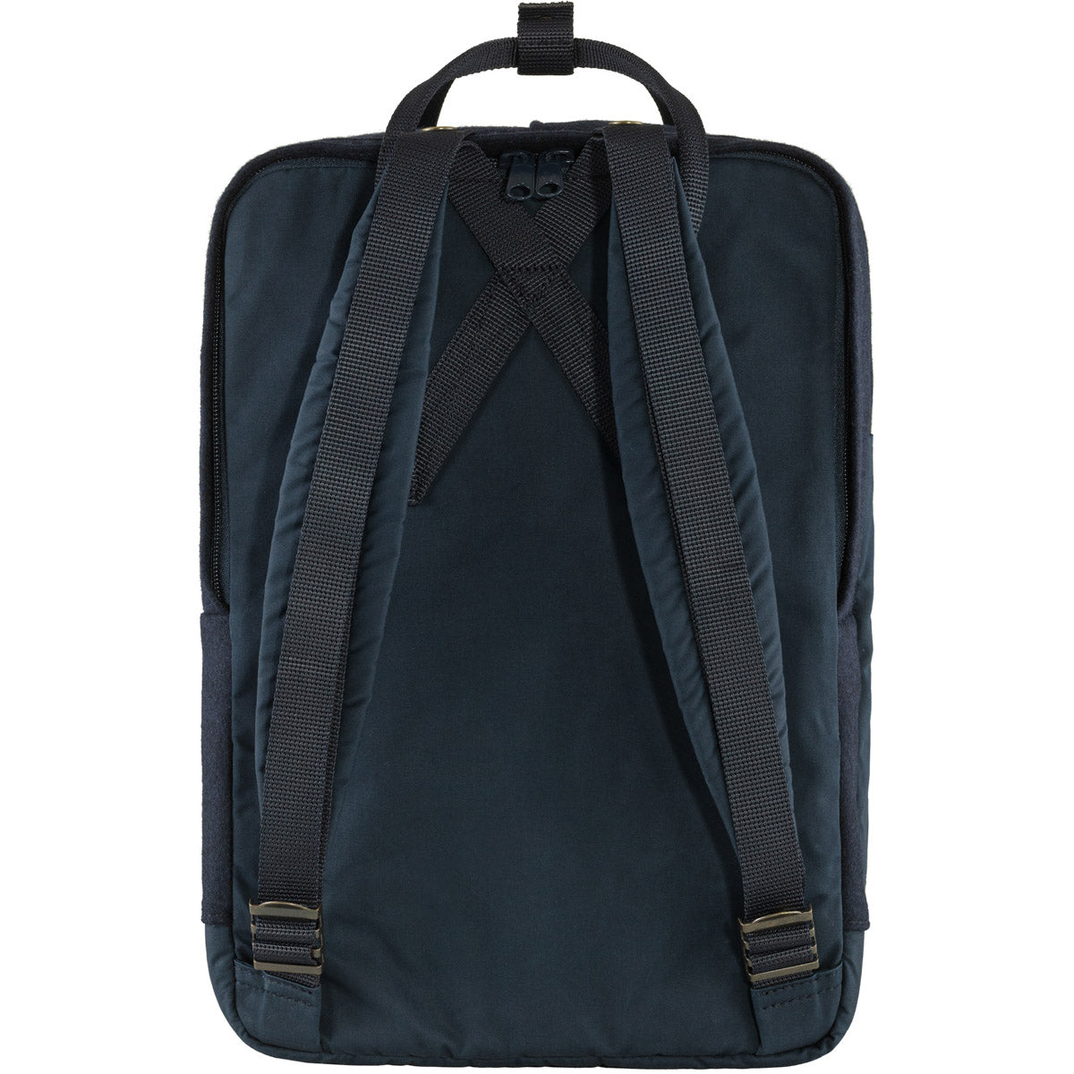 Kånken Re-Wool Laptop 15" computer backpack - Fjallraven recycled wool special edition Red/Black red and black patchwork