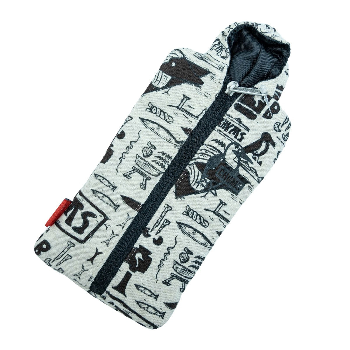 Chums Booby Logo Parka Long Case Sweat Booby Pattern Pouch