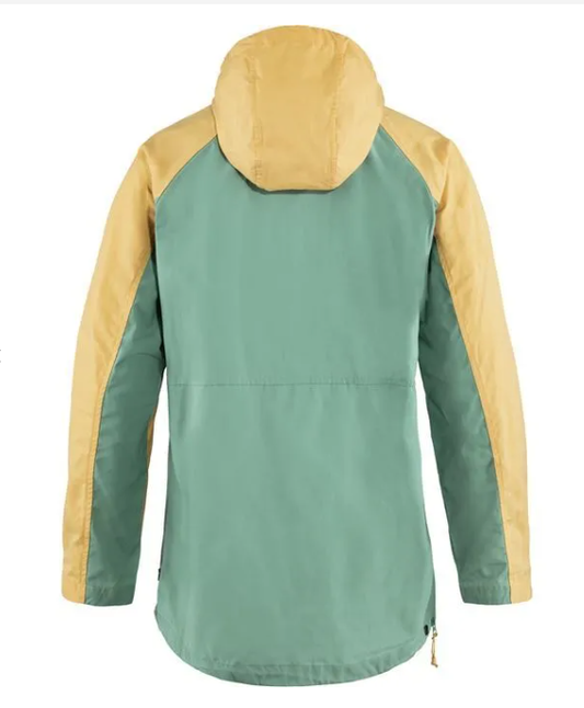 Fjallraven Vardag Anorak W 半開襟連帽風衣 抗風 防撥水 Mais Yellow/ Aloe Green