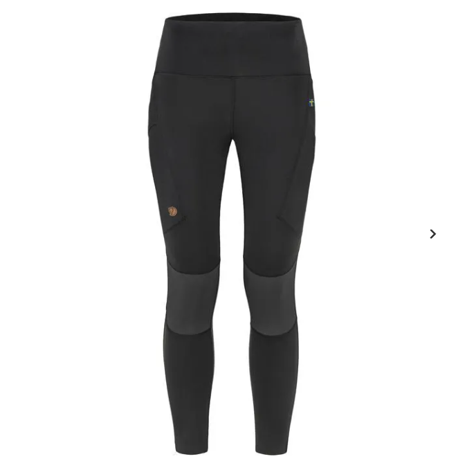 Fjallraven Abisko Varm Trekking Tights W Black-Iron Grey 黑色戶外緊身褲