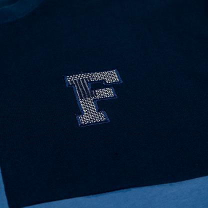 Fairfax Sasiko Blocking Tee Top Color Block Indigo Indigo