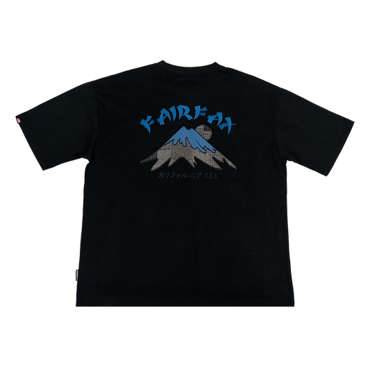 Fairfax Sasiko MT Fuji Tee Top Black Black