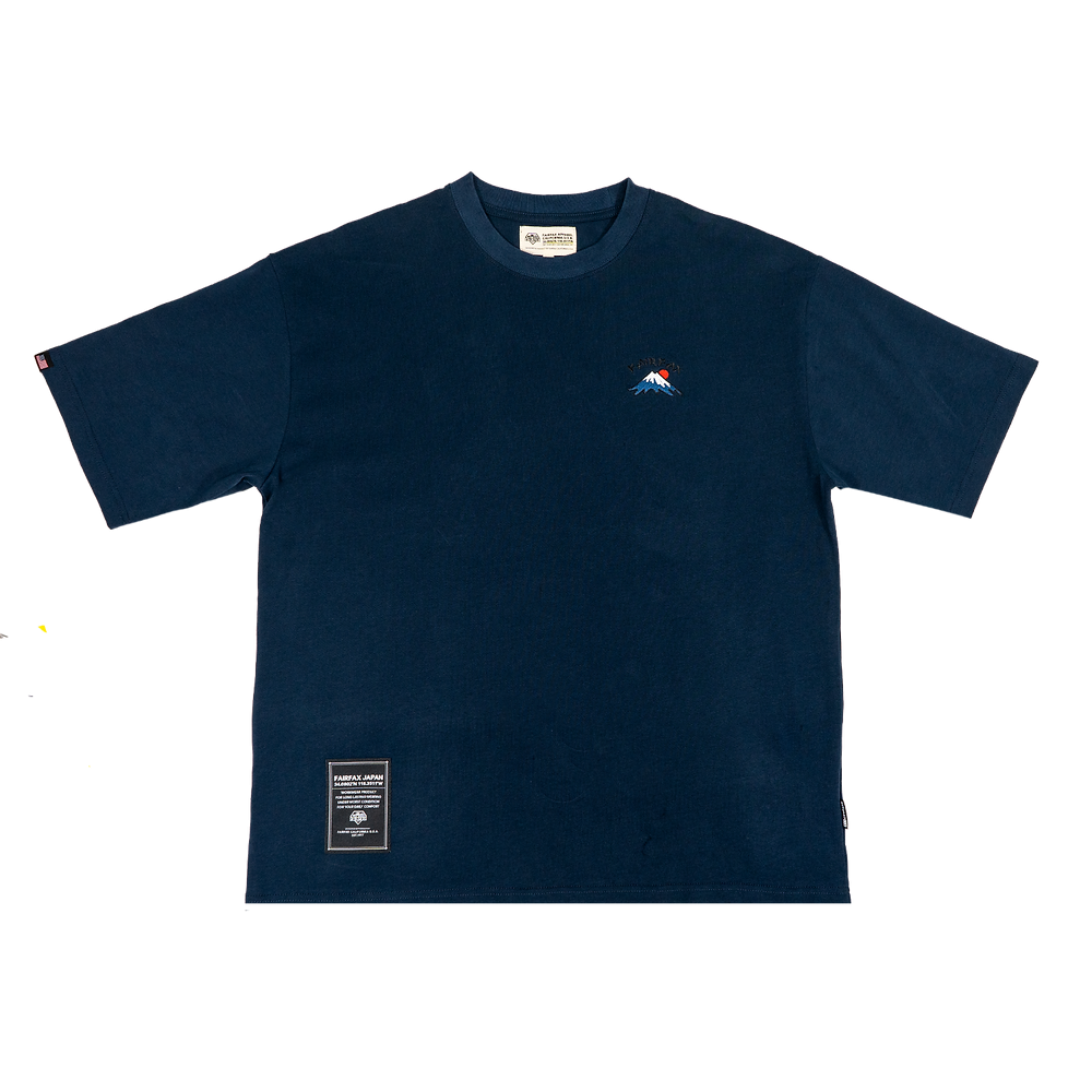 Fairfax Sasiko MT Fuji Tee Top Indigo Indigo