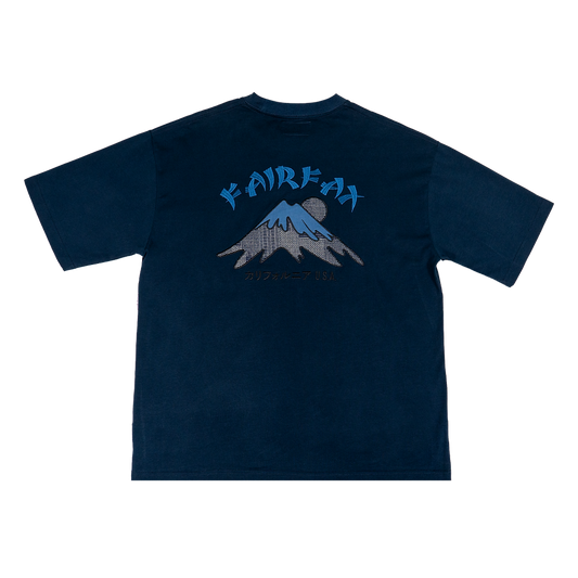 Fairfax Sasiko MT Fuji Tee Top Indigo Indigo