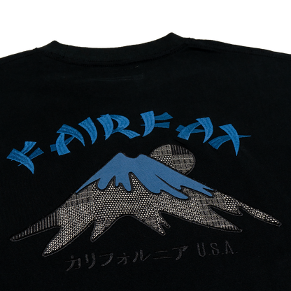 Fairfax Sasiko MT Fuji Tee Top Black Black
