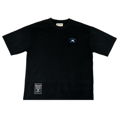 Fairfax Sasiko MT Fuji Tee Top Black Black