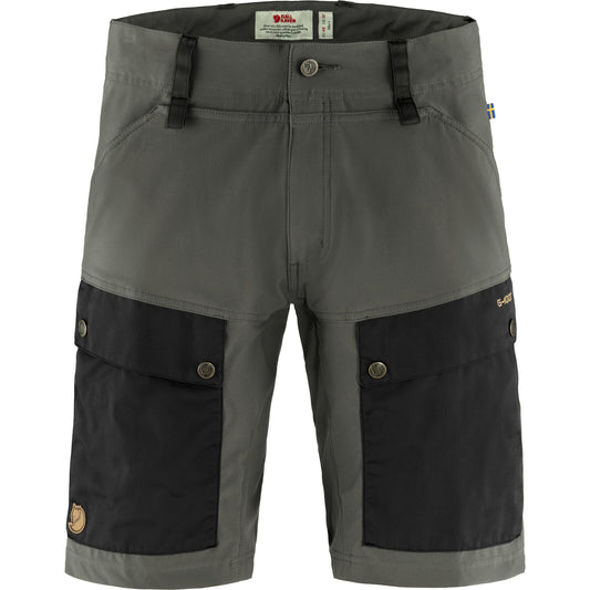 Fjallraven Keb Shorts stretch material durable hiking shorts Black/Stone Gray