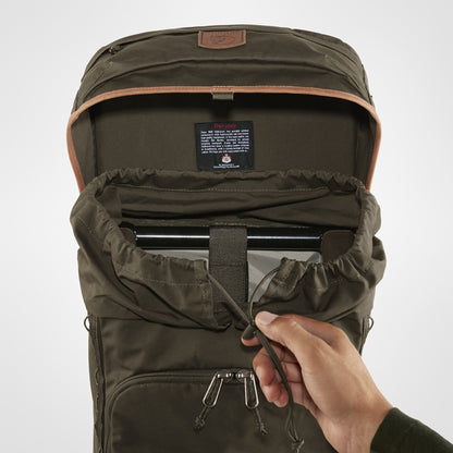 Fjallraven Singi Stubben hunting, fishing and bird watching outdoor backpack 27 liters with iron frame inside for sitting