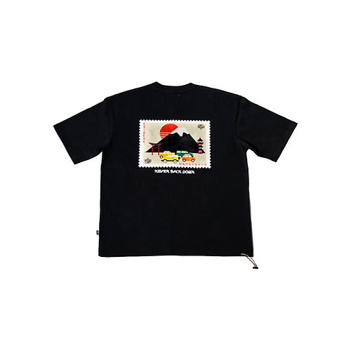 Fairfax Print Tee TE02 Workwear Short Sleeve T-Shirt Black