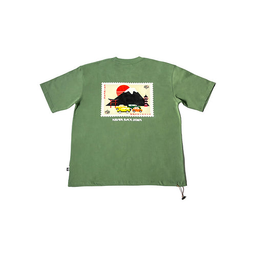 Fairfax Print Tee TE02 Workwear Short Sleeve T-Shirt Army Green