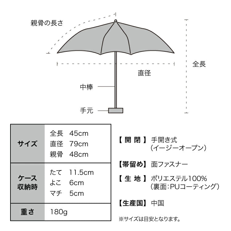 隔熱降溫 WPC 全遮光極致微型 11.5cm 史上最小降溫晴雨摺疊傘【香港行貨】| 頂級UPF50+物理防曬 | 180g超輕量隨身口紅伸縮遮