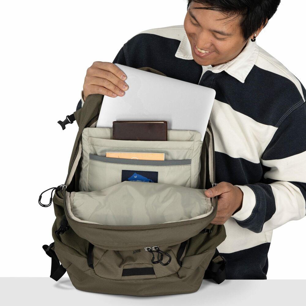 Osprey Axis 24L 多功能電腦日用雙肩背囊【香港行貨】| 16吋筆電平板文件艙 正面平行 Daisy Chain 戰術掛環 雙上端壓縮帶 - Life Sports