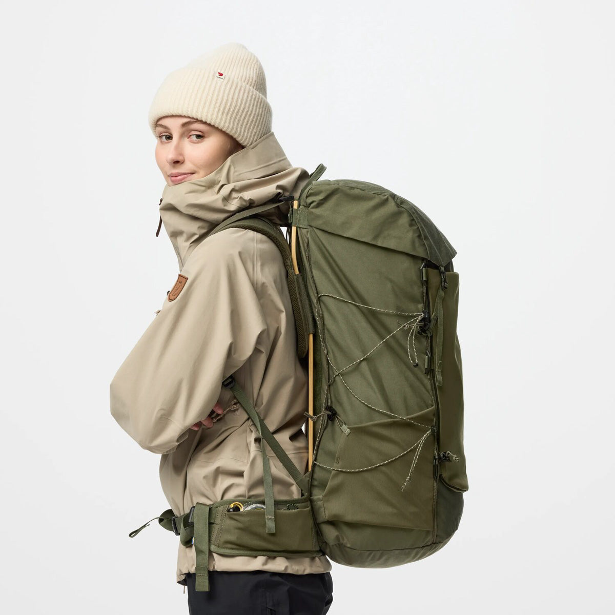 Fjallraven Kajka X-Lätt 45 輕量重裝遠足登山背囊【香港行貨】| 專利樺木內架與Vinylon F面料 | 模組化快拆全可調遠征包 - Life Sports