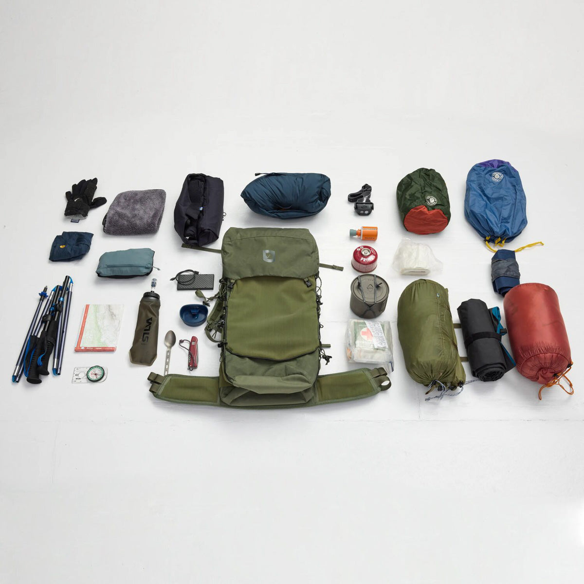 Fjallraven Kajka X-Lätt 45 輕量重裝遠足登山背囊【香港行貨】| 專利樺木內架與Vinylon F面料 | 模組化快拆全可調遠征包 - Life Sports