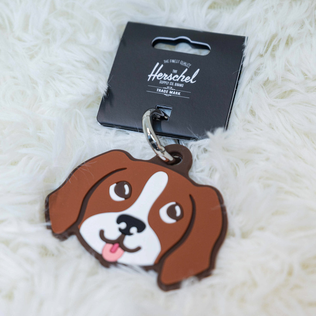 Herschel Dog Bag Charm 狗狗吊飾 | 矽膠金屬扣環 | 背囊／鎖匙扣裝飾