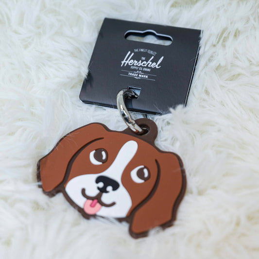 Herschel Dog Bag Charm 狗狗吊飾 | 矽膠金屬扣環 | 背囊／鎖匙扣裝飾