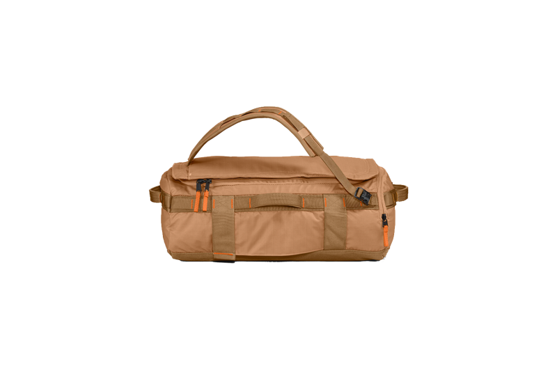 The North Face Base Camp Voyager Duffel 32L Multipurpose Travel Duffel Bag Backpack Almond Butter Brown