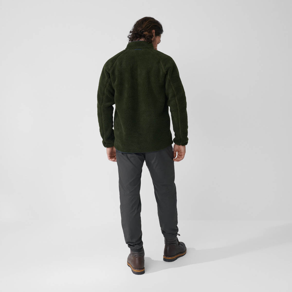 Fjallraven Vardag Pile Fleece M Men's Furry Long Sleeve Jacket Chalk White Chalk White
