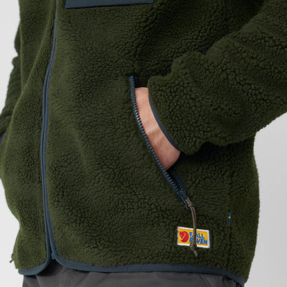 Fjallraven Vardag Pile Fleece M Men's Furry Long Sleeve Jacket Chalk White Chalk White