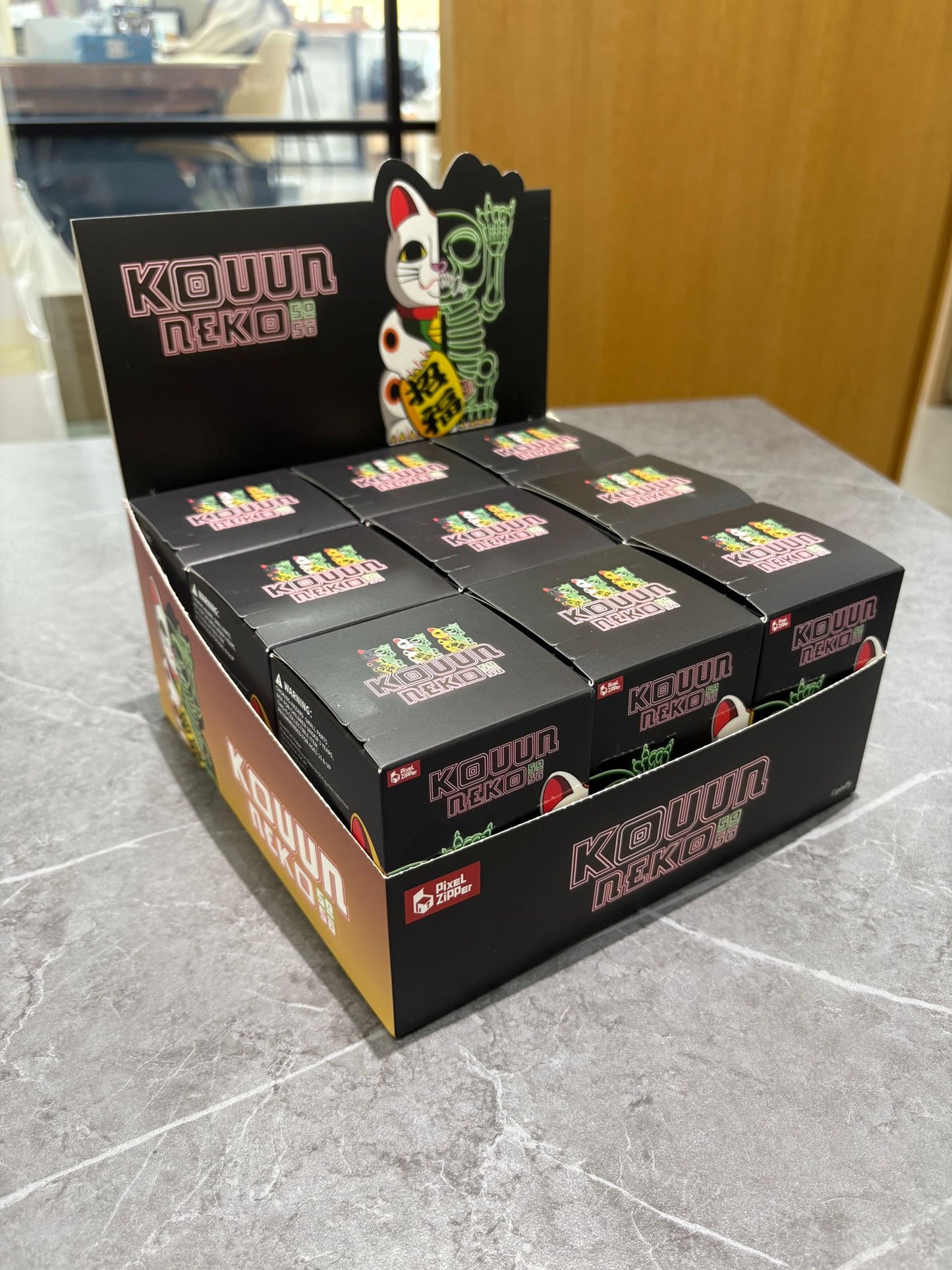 日本 Pixel Zipper KOUUN 50:50 招財貓系列盲盒 (kouun.neko)