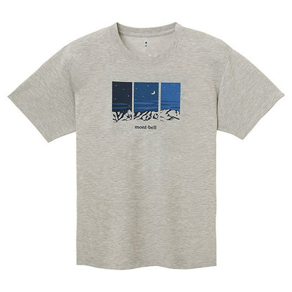 Mont-Bell Japanese version men's/unisex Wickron Tee Yozora short-sleeved outdoor T-shirt breathable, quick-drying, anti-UV and anti-odor