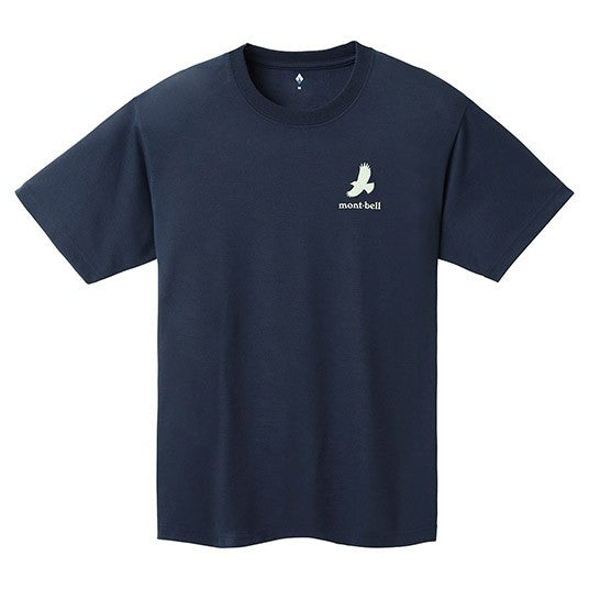 mont-Bell Wickron Tee Alpine Accentor short-sleeved outdoor T-shirt licensed in Hong Kong, breathable, quick-drying, anti-UV and deodorant