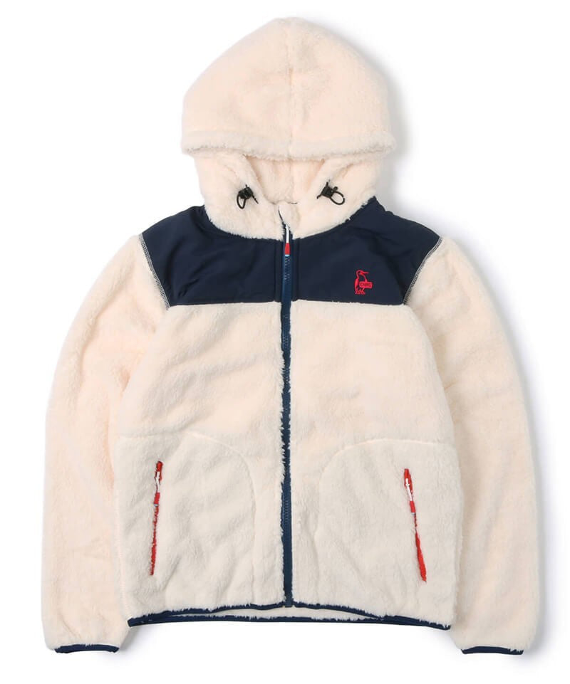 Chums Elmo Fleece Full Zip Parka MS/ WS 男女裝 毛毛 長袖連帽外套 W056 Ivory/ Navy