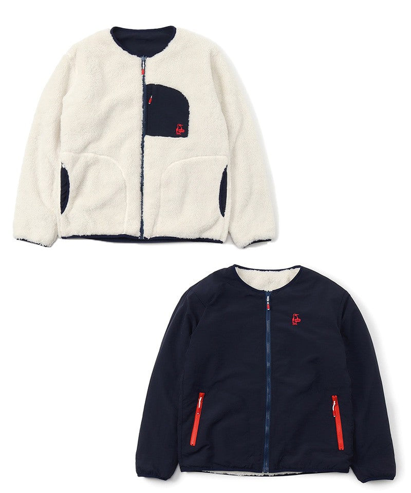 Chums Elmo Fleece Rv Blouson MS/ WS 男女裝 毛毛 雙面可穿 長袖外套 W056 Ivory/ Navy