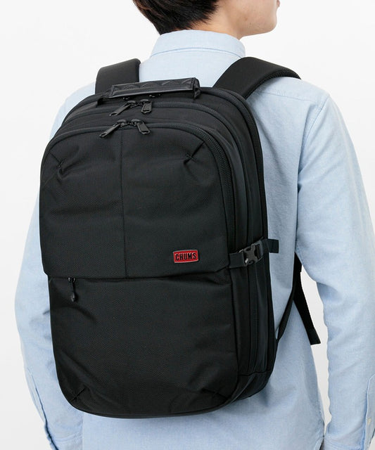 Chums SLC Onyx Work Day Pack Travel to Work Business Backpack Black 24L Multi-compartment