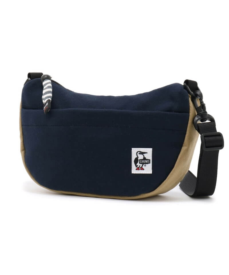 Chums Mini Banana Shoulder Sweat Nylon Navy/Beige Crossbody Bag