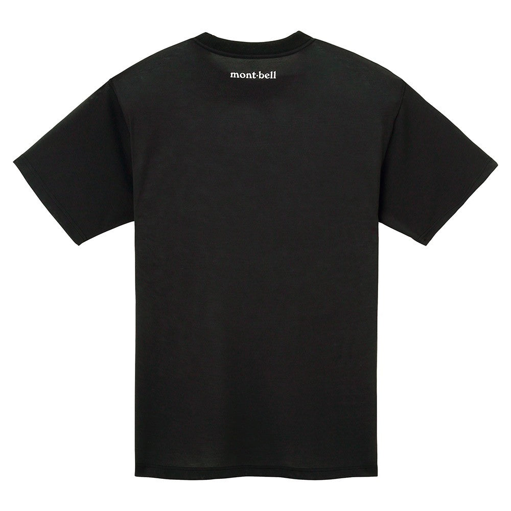 Limited to one piece of mont-bell Wickron Tee YAMA black short-sleeved outdoor T-shirt at trial price. Hong Kong licensed "Mountain"