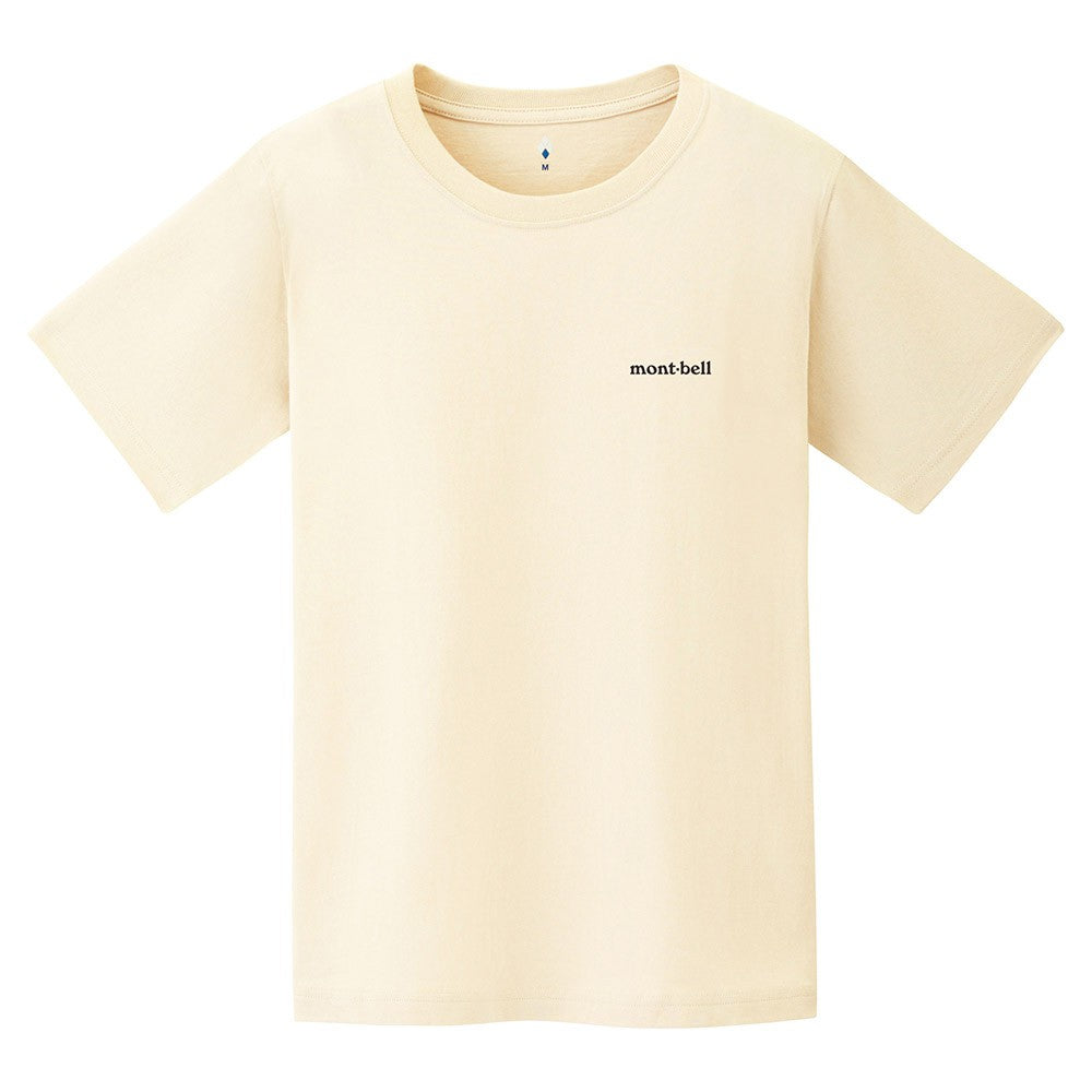 Limited to one piece of mont-Bell Pearskin Cotton Kirie Mori No Tsudoi men's short-sleeved T-shirt beige at trial price