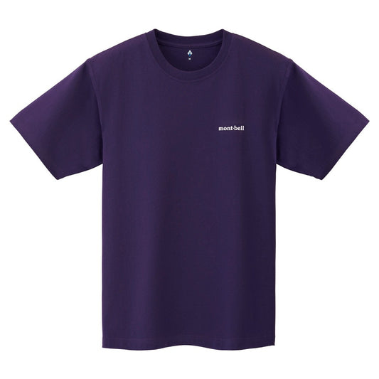 Limited purchase of one Mont-Bell Pearskin Cotton Kirie Mori No Tsudoi men's short-sleeved T-shirt purple at trial price