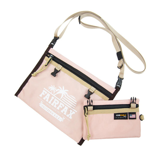 Fairfax In-N-Out Wallet Sacoche dual-use crossbody bag Pale Pink/ Beige