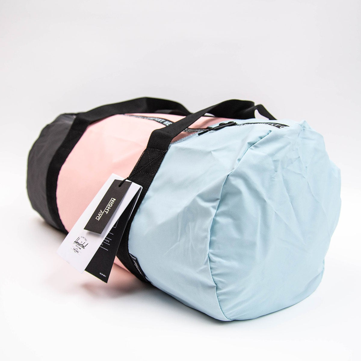 Herschel Packable Duffel Travel Bag Shoulder Bag Glacier/Cameo Rose/Black Reflective