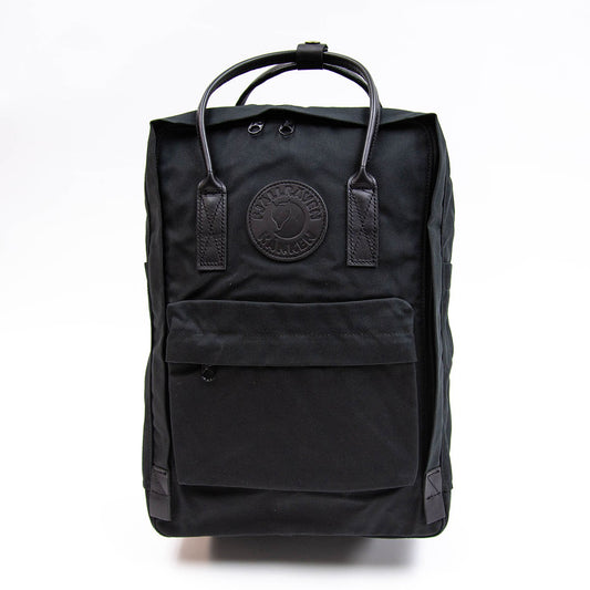 Fjallraven Kanken NO.2 - 15" Notebook Backpack 18L 15寸電腦背囊 Completely Black 全黑化 真皮帶配金屬扣