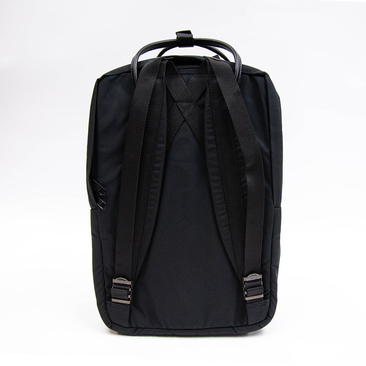 Fjallraven Kanken NO.2 - 15" Notebook Backpack 18L 15寸電腦背囊 Completely Black 全黑化 真皮帶配金屬扣