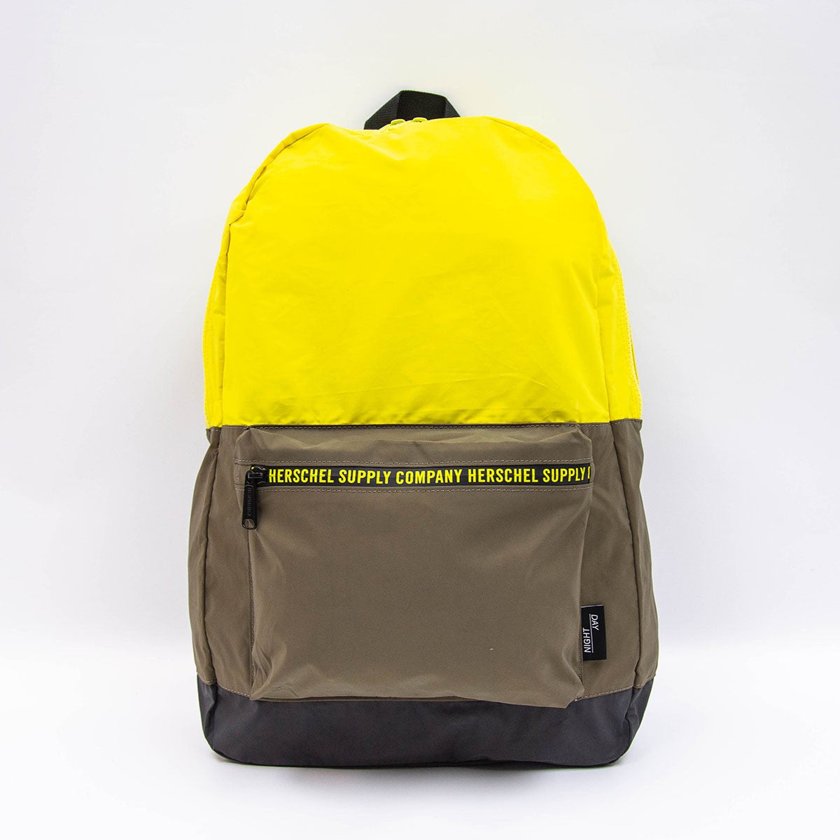 Herschel Packable Daypack Day Night Collection Backpack Sulfur Spring/Olive Night/Black Reflective