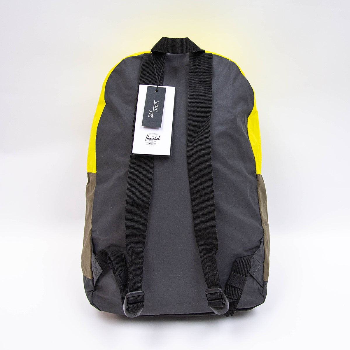 Herschel Packable Daypack Day Night Collection Backpack Sulfur Spring/Olive Night/Black Reflective