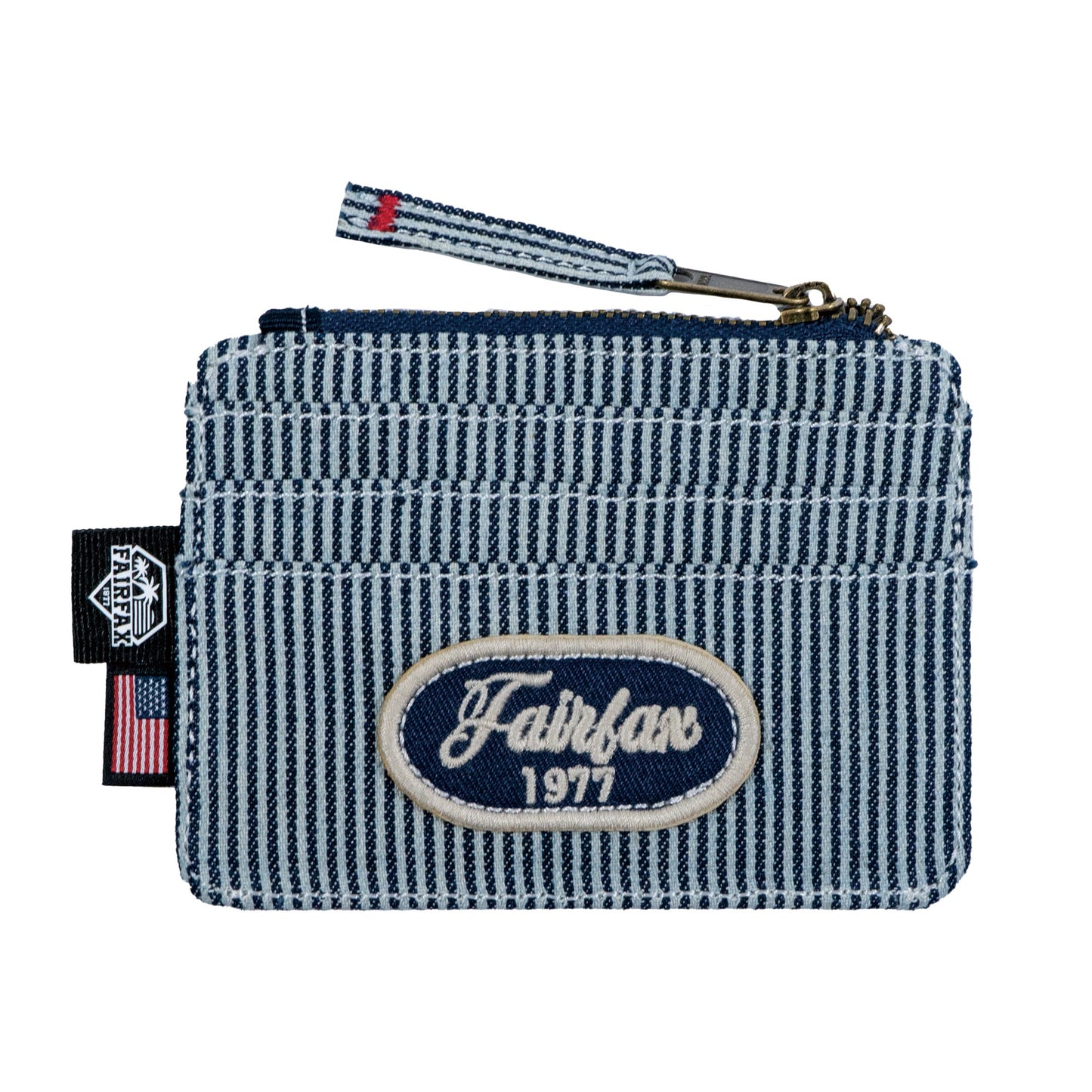 Fairfax FF2500 Workline Card Holder Hickory Striped Blue and White Color Purse