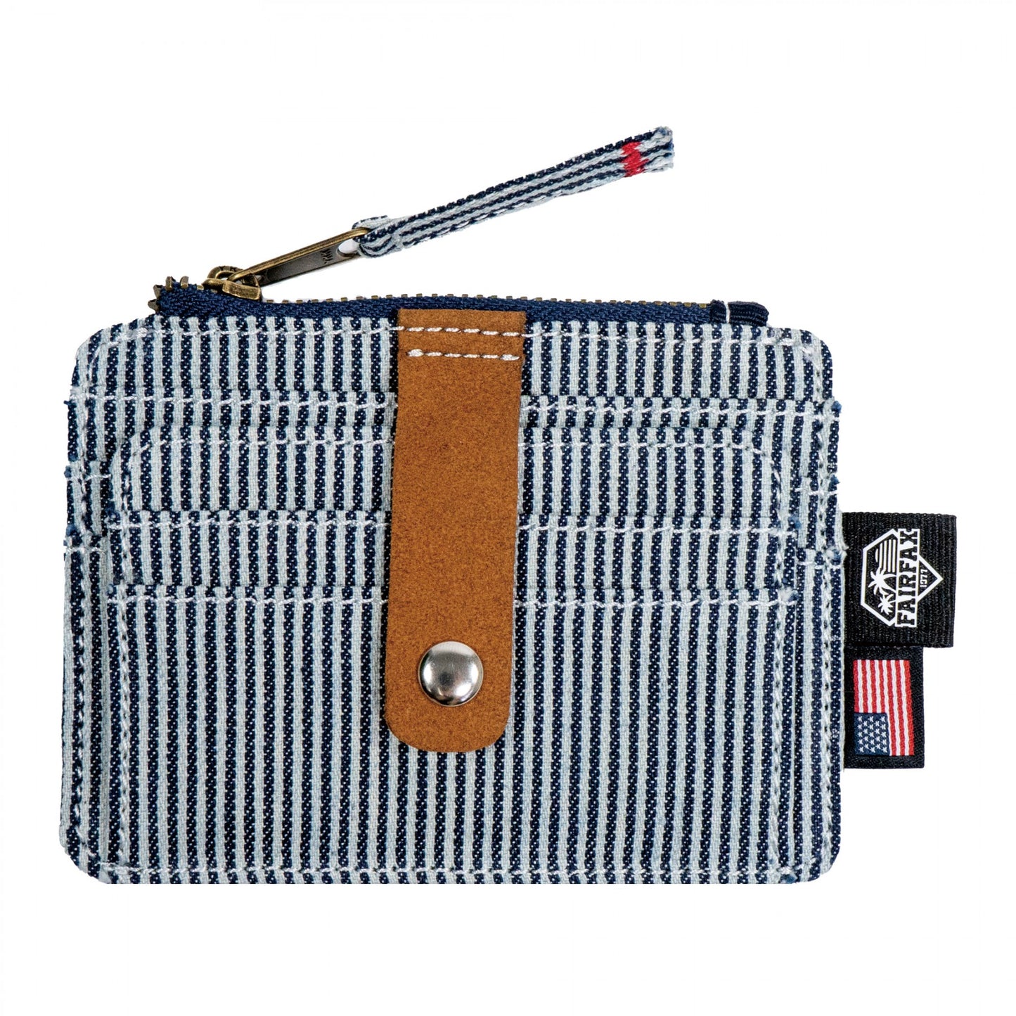 Fairfax FF2500 Workline Card Holder Hickory Striped Blue and White Color Purse