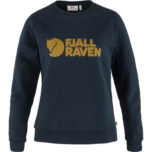 Fjallraven Logo Sweater W Women's Dark Navy Long Sleeve Top