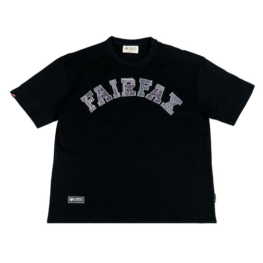 Fairfax Patchwork Bandana University Tee Patchwork Cashew Flower Top Gray