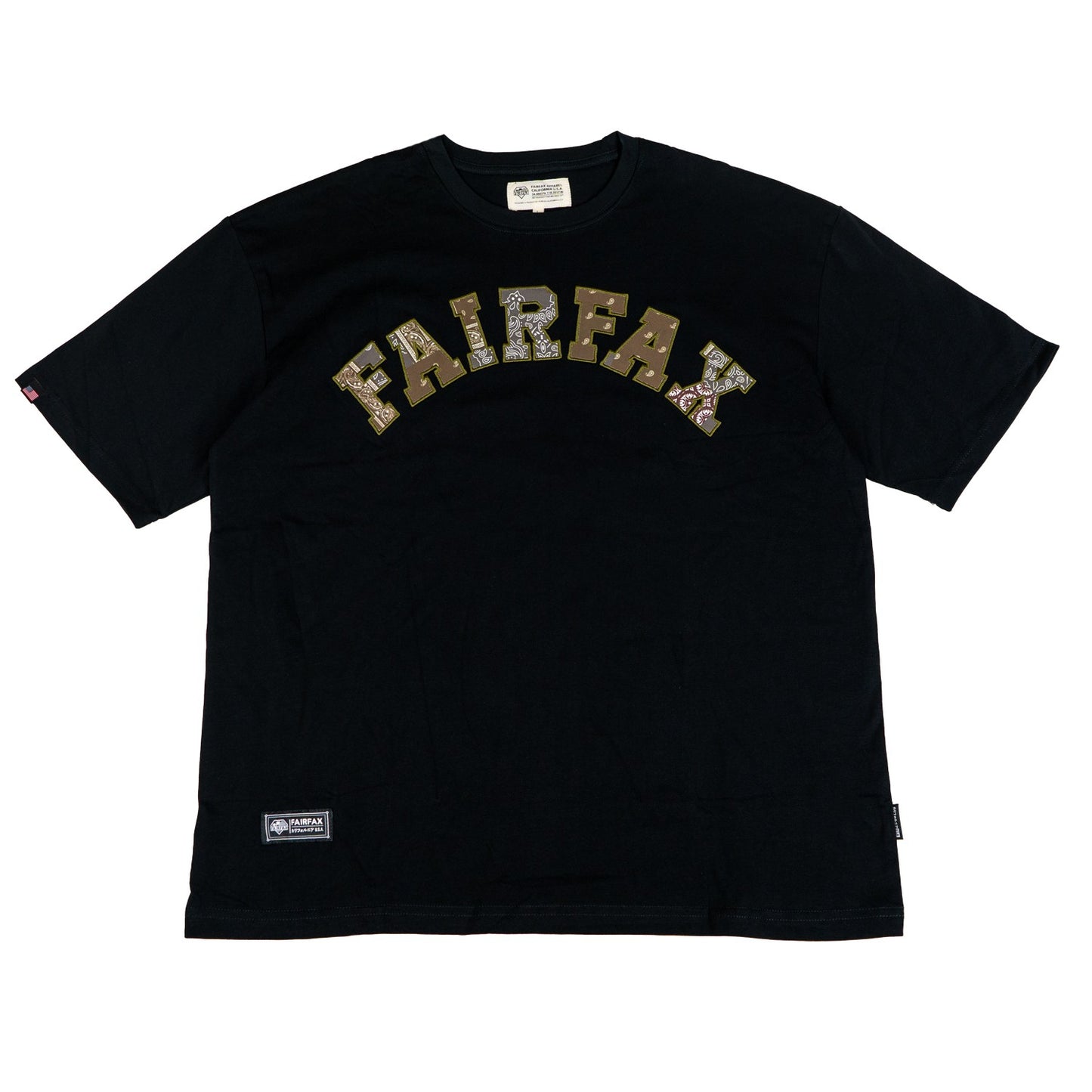 Fairfax Patchwork Bandana University Tee 拼接 腰果花 上衣 Olive