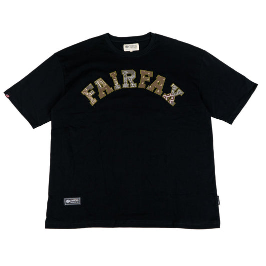 Fairfax Patchwork Bandana University Tee patchwork cashew flower top Olive