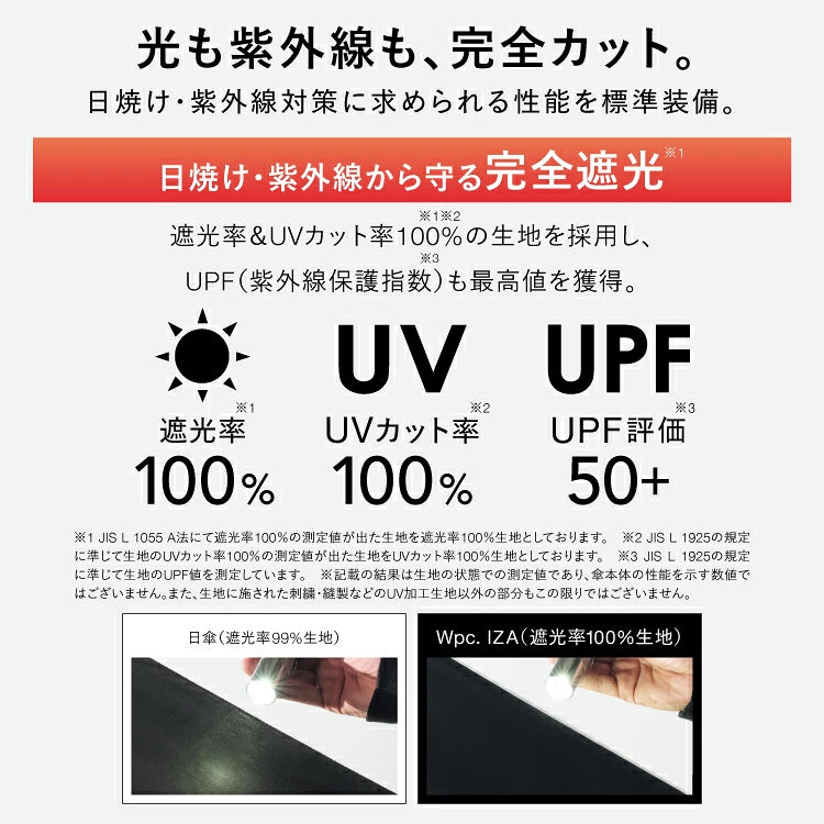 Wpc. IZA Ultra Light ZA018 128g地表超羽量全遮光晴雨摺疊傘【香港行貨】| 10,000mm暴雨級防水 | 降溫減汗附D型扣中性伸縮遮 - Life Sports