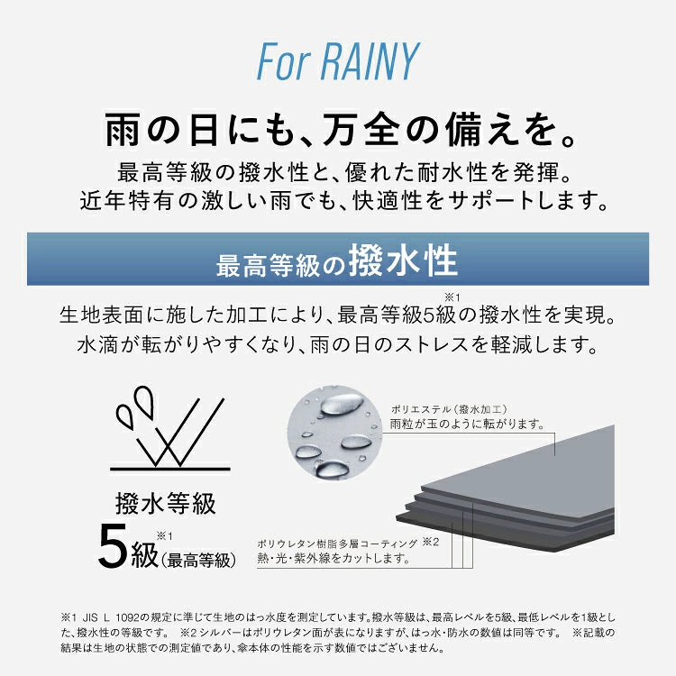 Wpc. IZA Large & Hook ZA022 110cm特大防禦全遮光晴雨摺疊傘【香港行貨】| 整合式快掛爬山扣手柄 | 10,000mm暴雨級中性伸縮遮 - Life Sports